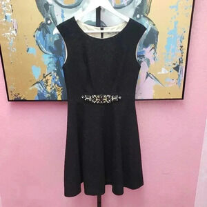 Eliza J Fit & Flare Dress w/Waist Embellishment